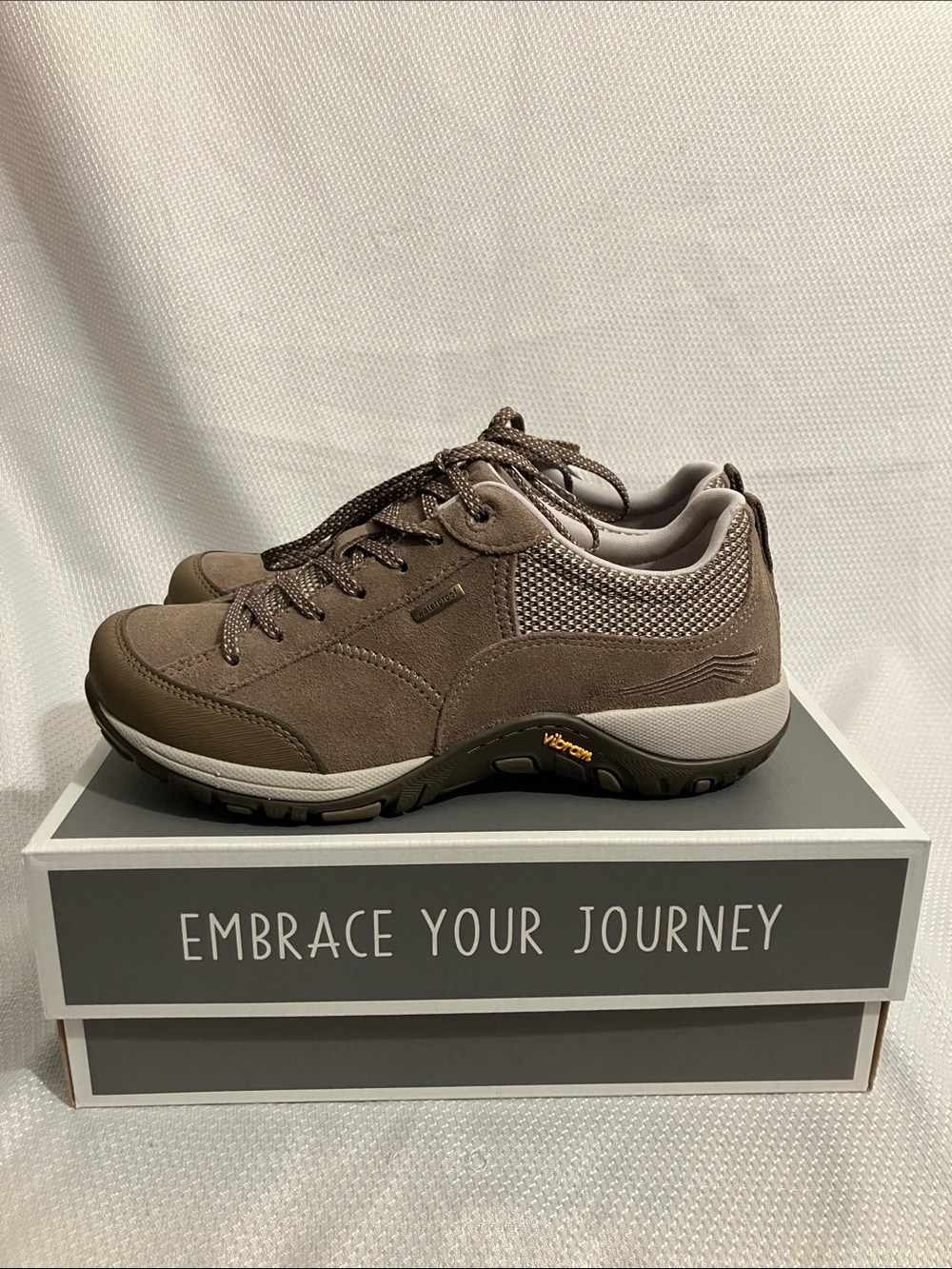 Dansko Women's Taupe Brown Lace-Up Sneakers